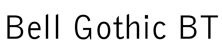 Bell Gothic BT Font Download Free